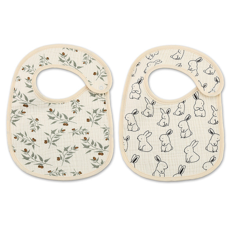 2PC Newborn Cotton Bibs