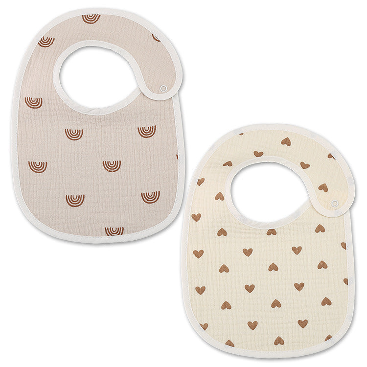 2PC Newborn Cotton Bibs