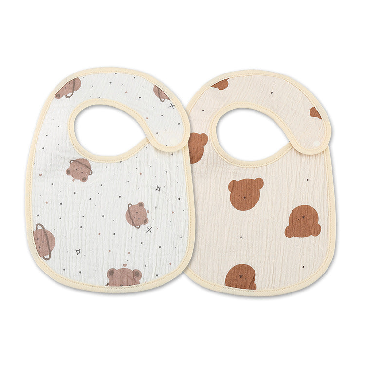 2PC Newborn Cotton Bibs