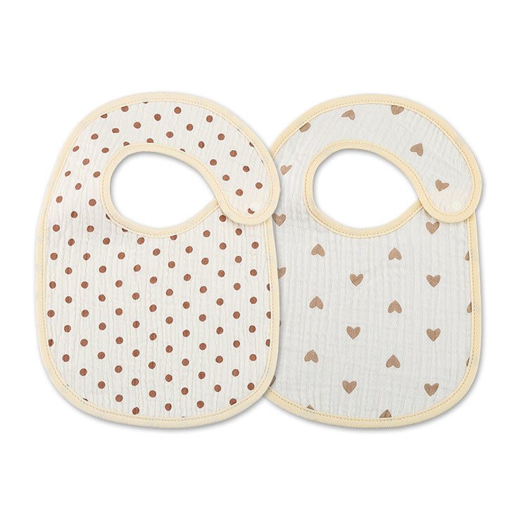 2PC Newborn Cotton Bibs