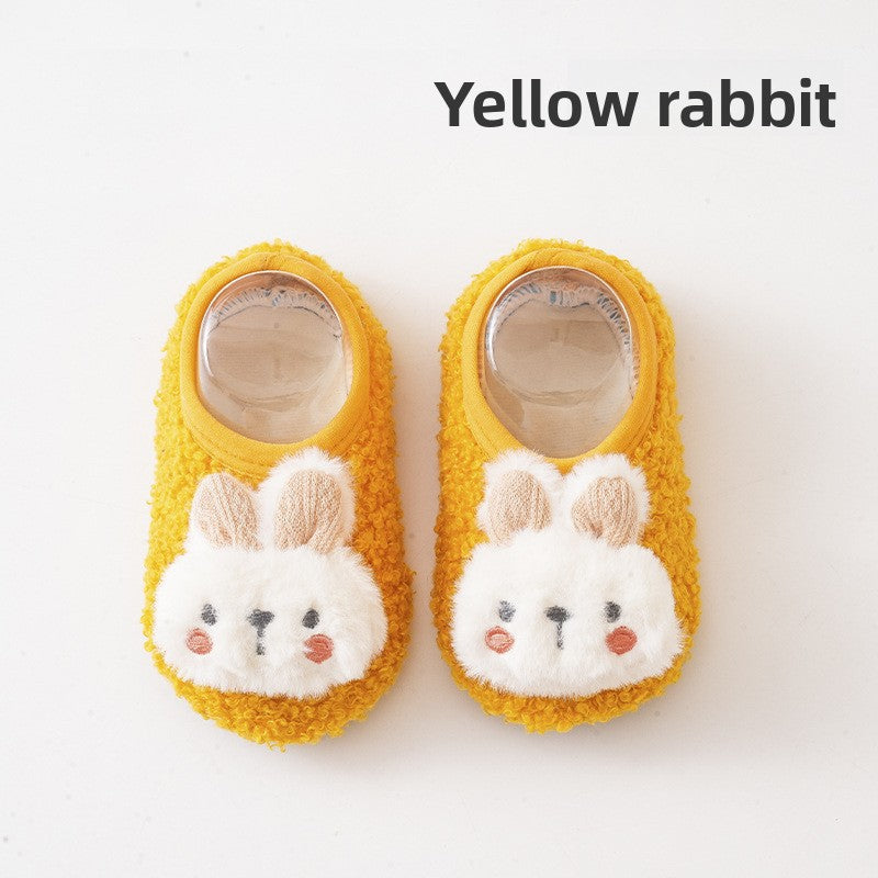 Cute Pink Bunny Floor Socks