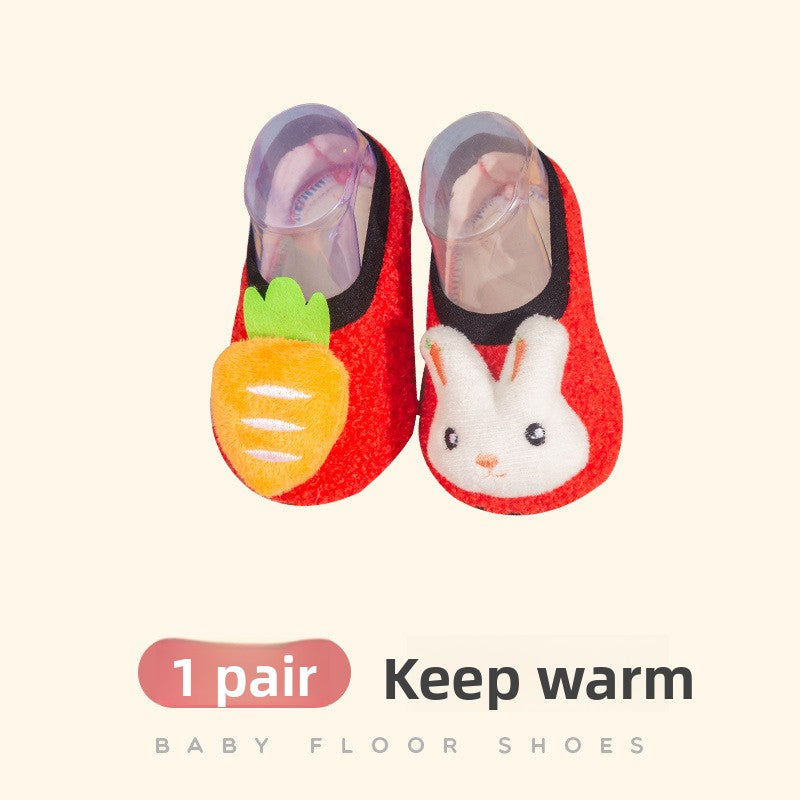 Cute Pink Bunny Floor Socks