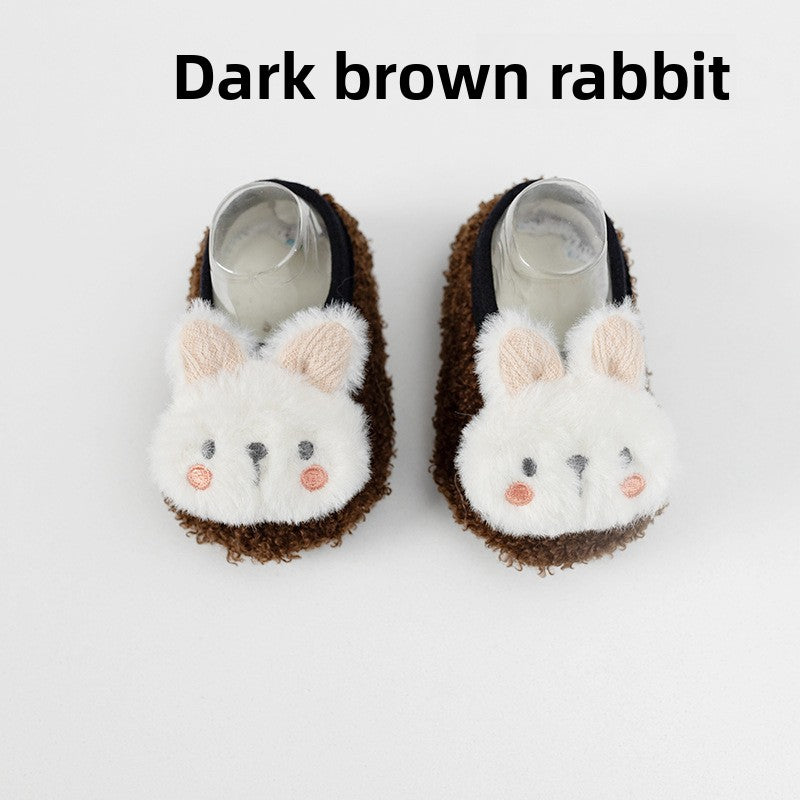Cute Pink Bunny Floor Socks